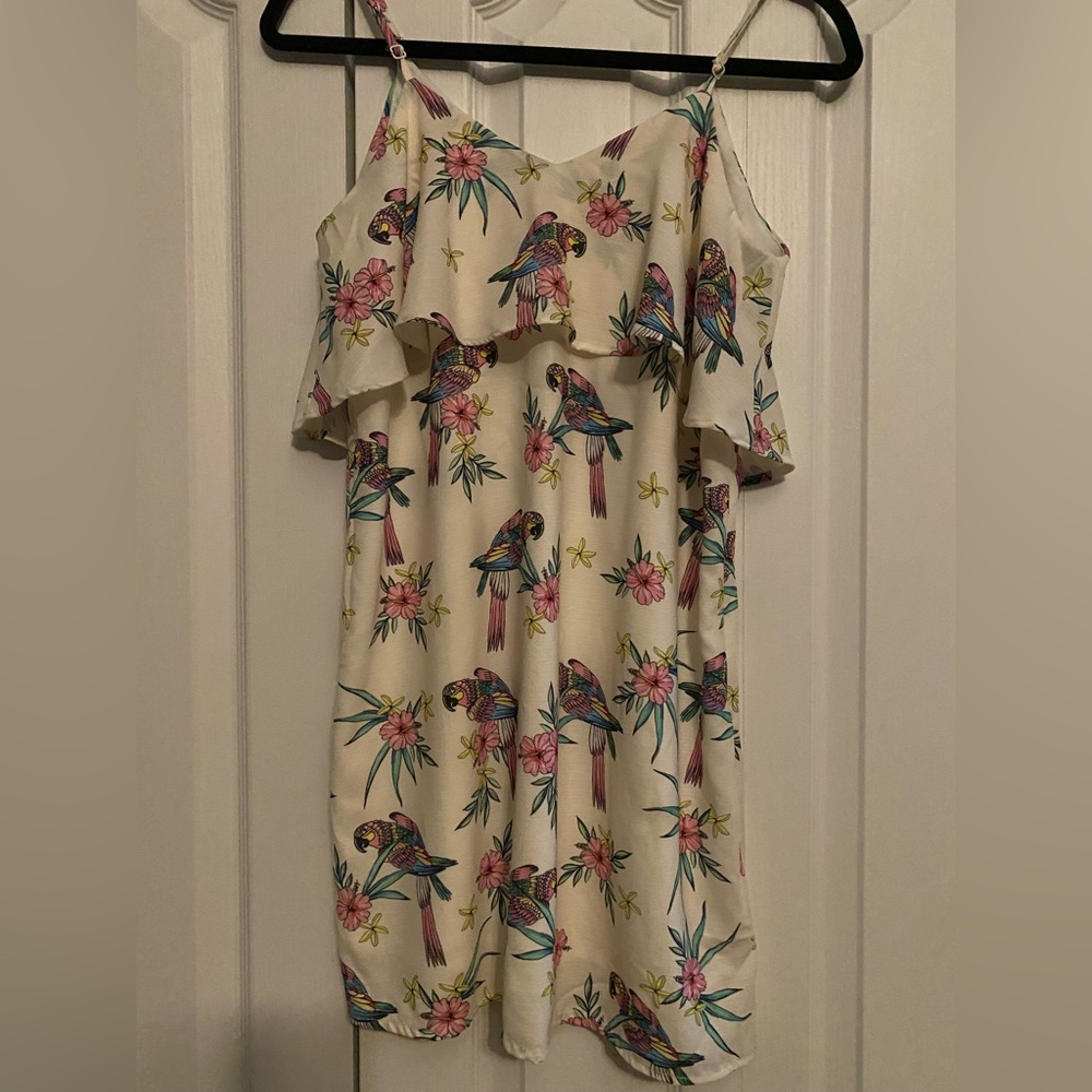 Molly Bracken White Tropical print Dress